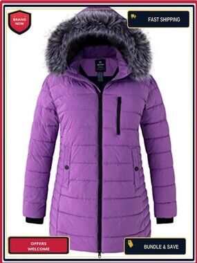 Plus Size Puffer Parka Coat Hooded Recycled Waterproof Winter Jacket